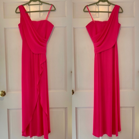 BCBG Kali One Shoulder Drape Gown - Picture 3 of 6